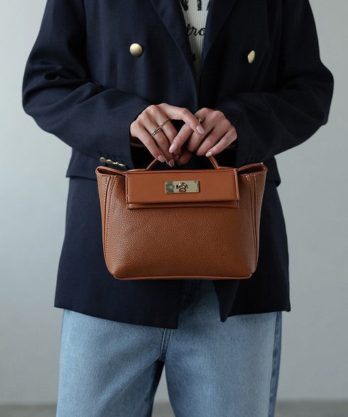 2WAYターンロックミニショルダーハンドバッグ 12-1174